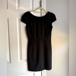 Tibi Black Cap Sleeve Dress